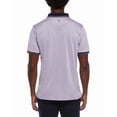 thumbnail image 2 of Ben Sherman mens  Checker Rib Air Pique Sports Fit Polo Shirt, XL, Purple, 2 of 3