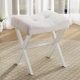 thumbnail image 1 of Taburete Memobarco, 46 cm, con patas en X de metal, color blanco, 1 of 9