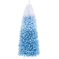 thumbnail image 1 of Árbol de Navidad Topeakmart Prelit Slim de 2,28 m con luces de color azul lago, 1 of 7