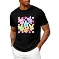 thumbnail image 2 of Mens T-shirts Short Sleeve Easter Graphic T Shirts Couples Funny Vacation Matching Soft Casual Unisex Tees Black L, 2 of 6