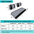 thumbnail image 3 of 10L0L Golf Cart Front Seat Cover Set for Yamaha G2 G9 G16 G22 Club Car DS Pre-2000, W/ Two Separate Seat Backs Cover , Gray+Black, 3 of 6