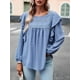 thumbnail image 3 of Blusas de mujer túnicas ropa de calle camisa de cuello redondo blusa, 3 of 7
