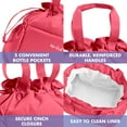 thumbnail image 4 of Fit + Fresh Cromwell Women's Lunch Bag, Cinch Closure Lunch Box With Containers, Watermelon, 4 of 9