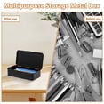 thumbnail image 5 of Threns 2 Pcs Trunk Tool Box with Lid Multipurpose Iron Storage Box Rectangular Metal Container Metal Storage Organizer for Scrapbook Stamps, 5 of 10