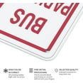 thumbnail image 3 of Bus Parking Only Aluminum Sign Fade Resistant Easy Mounting Indoor/Outdoor Use Sign 12X8 Inch, Matel8, 3 of 4