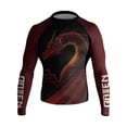 thumbnail image 2 of Raven Fightwear Men's Red Dragon BJJ Jiu Jitsu Rash Guard MMA, 2 of 3