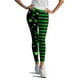 thumbnail image 4 of Gibobby Leggings yoga mujer Green Good Running Luck Leggings Estampado Paddystripes de mujer para pantalones de yoga Gimnasio Pilates Pantalones Pan(Negro,XL), 4 of 5