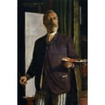 thumbnail image 2 of Arnold Böcklin 11x14 Black Ornate Wood Framed Double Matted Museum Art Print Titled: Self-Portrait in the Studio (1893), 2 of 5
