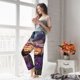 thumbnail image 5 of Fotbe Starry Night Purple Irises Pantalones de Pijama para Mujer, Pantalones de Dormir, Pantalones Pj con Cordón y Bolsillos-Medium, 5 of 6