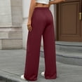 thumbnail image 7 of Hvot&aat Fashion Women Loose Drawstring High Waist Solid Color Elastic Waist Pocket Pants Casual Trousers, 7 of 7