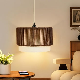 1 Pack Glass Pendant Light Battery Operated With Remote, Rechargeable Wireless Hanging Light