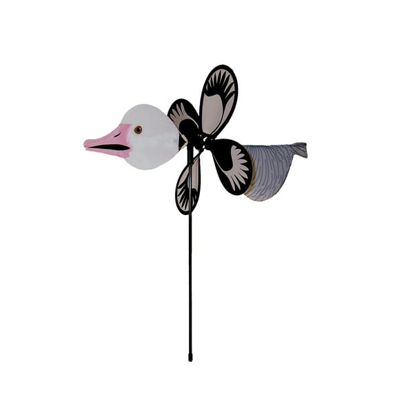 In The Breeze 2848 — Baby Snow Goose Garden Spinner — Fun and Colorful Bird Yard Spinner