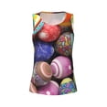thumbnail image 4 of Fotbe Easter Eggs1 Womens Loose Fit Casual Flowy Slim-Fit Tank Tops Athletic Round Neck Trendy Sleeveless Summer Tops for Gym and Yoga-Medium, 4 of 9