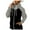 Gray, variant on Women's Cowl Neck Hoodie Thermal Full Zip Long Sleeve Drawstring Hooded Sweatshirts Color Block Loose Fall Tops with Pockets Khaki S