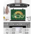 thumbnail image 4 of Large Induction Cooktop Protector Mat St Patrick's Day Stove Top Covers for Electric Stove, Luck Rainbow Green Gnomes Retro Plaid Decorative Stove Burner Cover Mats, Glass Top Stove Cover, 4 of 7