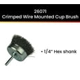 thumbnail image 4 of Hot Max 26071 2-1/2-Inch Crimped Wire Mounted Cup Brush, Fine, 1/4-Inch Hex Shank, 4 of 4