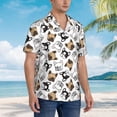 thumbnail image 5 of Balery French Bulldog3 Print Men's Hawaiian Shirts Short Sleeve Beach Shirt Relaxed Fit Vacation Button Down Shirts-Small, 5 of 9