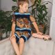 thumbnail image 4 of Fotbe Ocean Scene with Noah's Ark Pijama Estampada de 2 Piezas para Niños – Ropa de Dormir de Manga Corta Cómoda para Niños y Niñas, Camiseta y Shorts de Algodón-Medium, 4 of 6