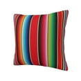 thumbnail image 2 of Wukai Mexican Serape Blanket Stripes Premium Polyester Fleece Pillow Covers with Hidden Zipper Closure,Luxuriously Soft and Durable-20"x20", 2 of 7