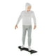 thumbnail image 4 of Figura de acción a escala 1:64 con monopatín desmontable, ideal para decoración del hogar. Blanco, 4 of 7