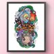 thumbnail image 1 of Cuadros Decorativos Kit de punto de cruz de Totoro con hilo de algodón ecológico de bordado parcial de 11 quilates Wdftyju embutido en tela, 1 of 9