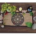 thumbnail image 2 of Indian Consigners Organic Burlap with Fabric Backing Altar Cloth Celtic Pentagram Tarot Spread Table Cover Beautiful Solid Star Table Cloth Multiple Uses Art, 2 of 5