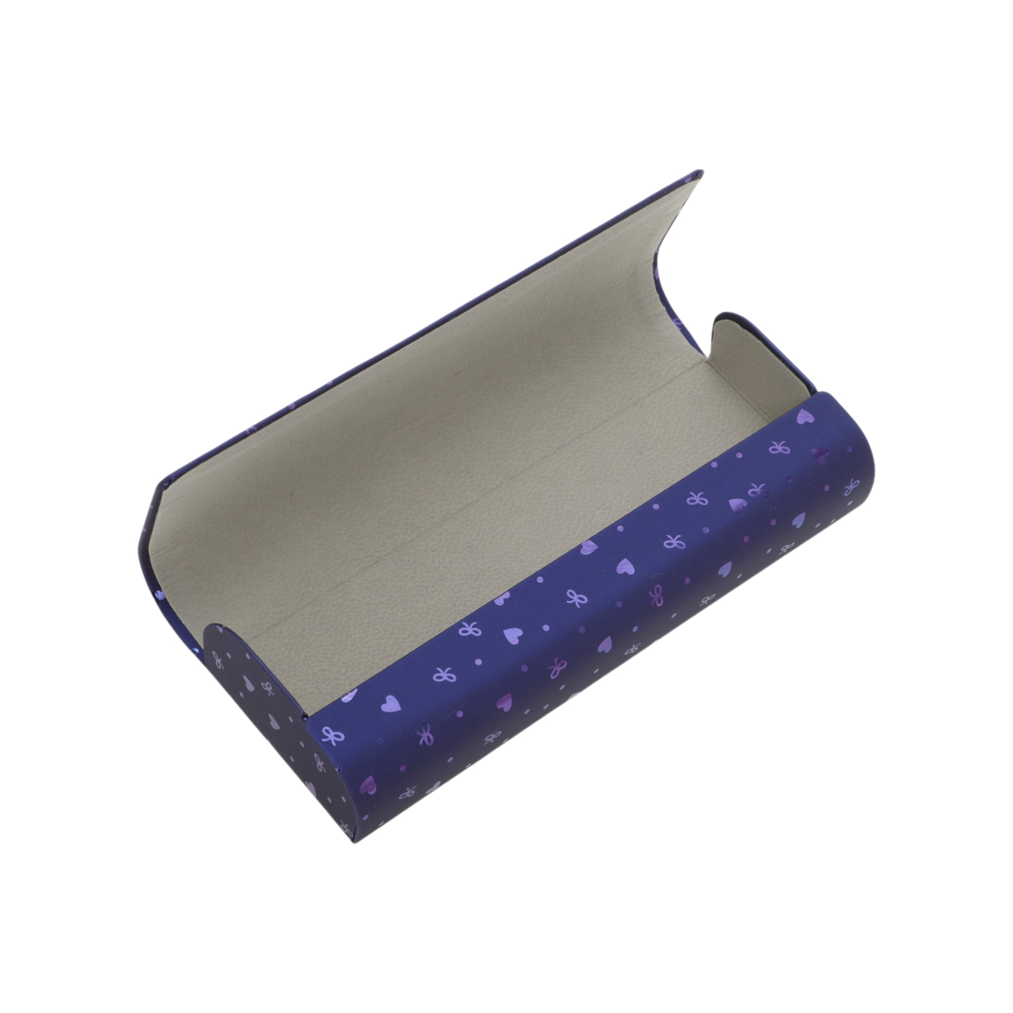 Unique Bargains Magnetic Durable Cartoon Cute Eyeglasses Case for Storage Purple