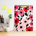 thumbnail image 2 of FORMRS Acrylic Clipboard with Low Profile Clip Standard A4 Letter Size, 12.5" x 9", Pink and Red Flowers, 2 of 8