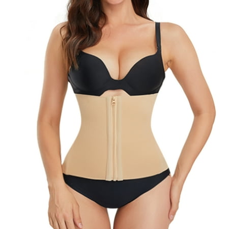 

Junlan Women Seamless Postpartum Belly Waist Trainer body shaper C Section Belly Wrap Shapewear for Tummy Control(Beige S)