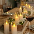 thumbnail image 2 of Decorative Flameless Candles, Battery Operated Candles with Remote & Timer, Flickering Led Pillar Candles, Plexiglass, Grey, Pack of 9, D2.2 xH 5" 6" 7", 2 of 7