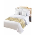thumbnail image 2 of Xipuska Yellow Lemon Bed Runners for Twin Size Bed, Decorative Bed Throws for Foot of Bed, Summer Fruit Flower Retro Watercolor Beige Bed Runner Sofa Throw Bedding Scarf Slipcover for Bedroom, 2 of 6