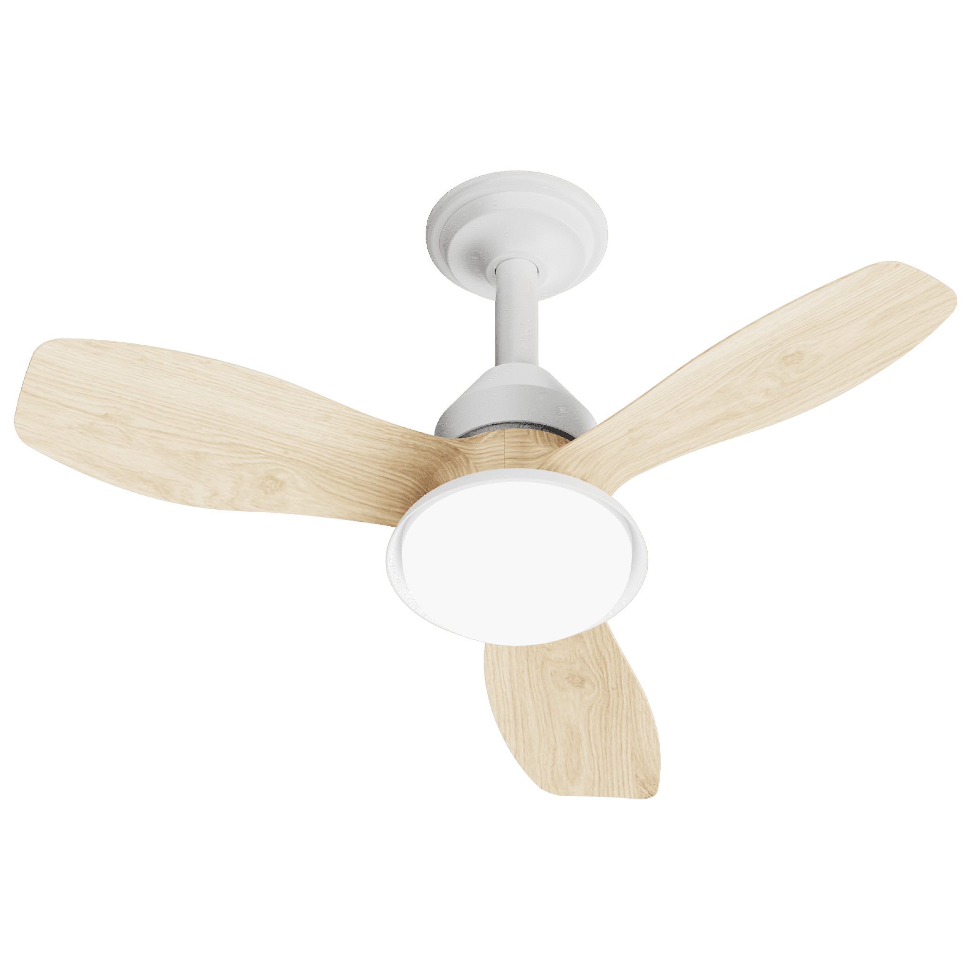 Leumius 24.4" Brown Ceiling Fan with Light, 3 Blades, 6-Speed Reversible Quiet DC Motor, Dimmable LED, APP & Remote Control, Flush Mount for Bedroom Living Room Covered Patio