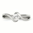 thumbnail image 4 of Stainless Steel Polished Round CZ Ring Size 9, 4 of 7