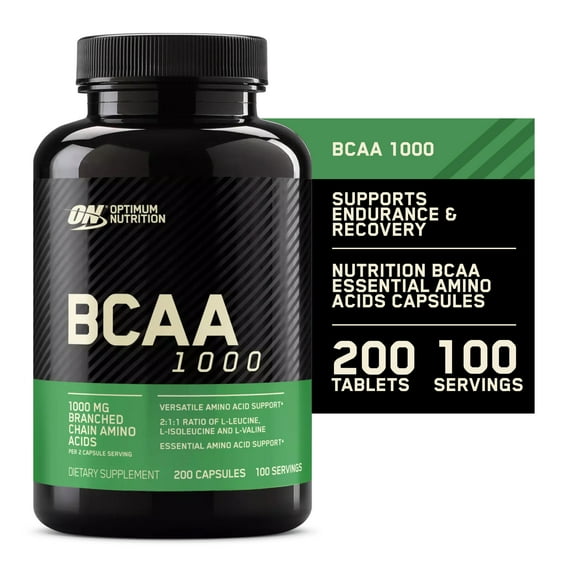 Optimum Nutrition BCAA 1000, 200 Ct