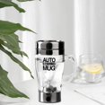 thumbnail image 3 of thinsony Auto Self Stirring Mug Battery Operate Stainless Steel for Kitchen Hiking with handle, 3 of 8