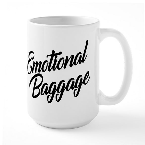 CafePress - Emotional Baggage Mugs - 15 oz Ceramic Large White Novelty Mug