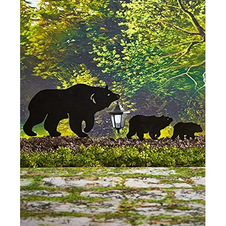 4 Pc Solar Lighted Lantern Animal Family Silhouette Shadow Display 4 Pc Solar Lighted Lantern Animal Family Silhouette Shadow Display Outdoor Decor Yard Garden Stake Decoration