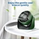thumbnail image 5 of Ventilador de escritorio silencioso con turbina y sin escobillas | Rotación de 360° y control táctil | Ventilador portátil recargable por USB de 3 velocidades para oficina, hogar o dormitorio, 5 of 8