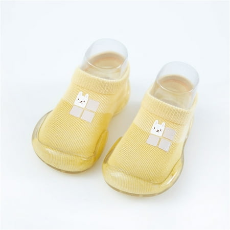 

Hunpta Toddler Shoes Boys Girls Animal Cartoon Socks Shoes Toddler WarmThe Floor Socks Non Slip Prewalker Shoes