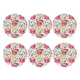 thumbnail image 2 of Pofeuu Christmas Cute Pigs Print Leather Coasters Set of 6, Round Cups Mugs Mat Pad for Home Kitchen Heat Resistant Drink Coasters,Round Shape, 2 of 7