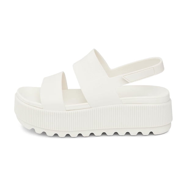 Sandalia Plataforma Water Vista para Mujer REEF, Ajustable, Blanca