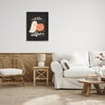 thumbnail image 2 of Happy Halloween Smiling Ghost Pumpkin Holiday Graphic Art Black Framed Art Print Wall Art, 2 of 7