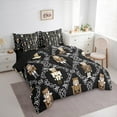 thumbnail image 3 of Castle Fairy Christmas Nutcracker 7pcs Bedding Comforter Set for Teens,Geometric Plaid Queen Bedding Sets Super Cozy,Festival Theme Queen Sheet Sets,Microfiber Bedroom Decor, 3 of 8