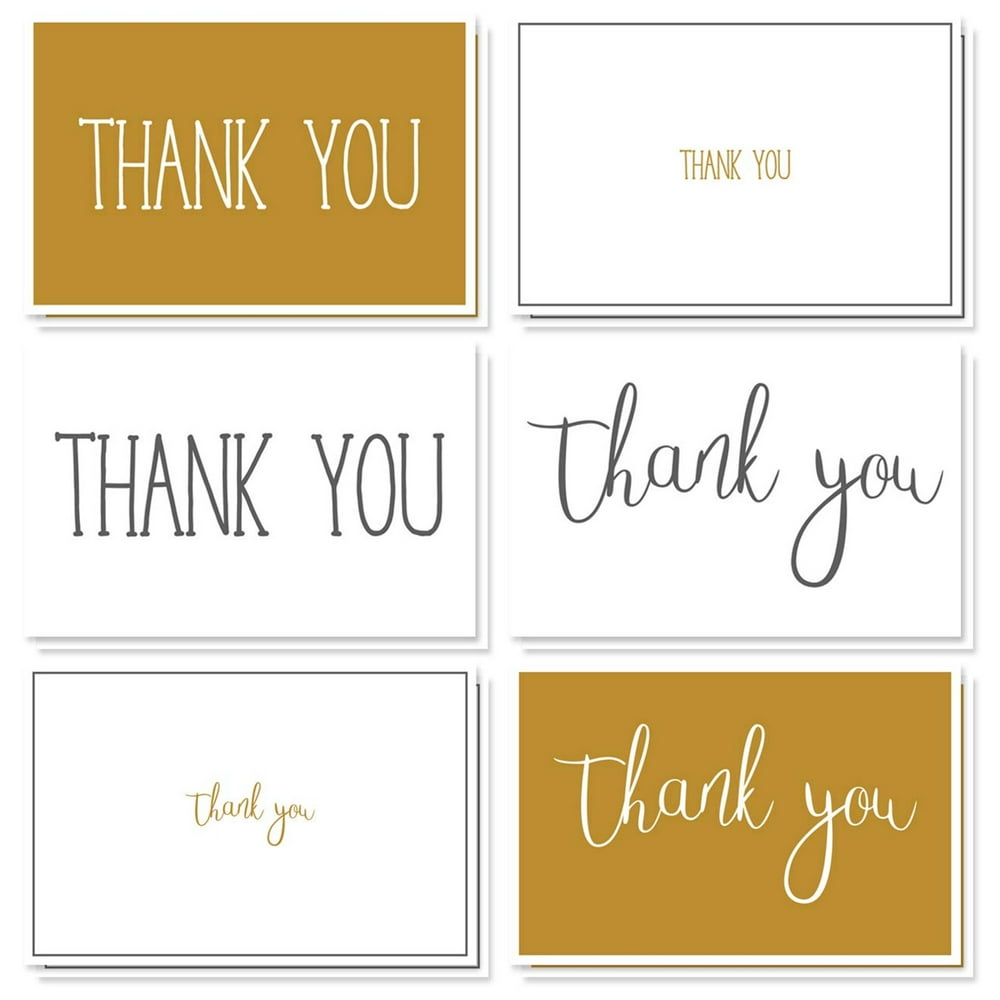 48Count Thank You Cards with Envelopes, Blank Thank You Greeting Notes