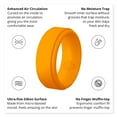 thumbnail image 4 of Orange Step Edge Breathable Comfort Fit Silicone Ring 9mm Bandwidth, 4 of 7