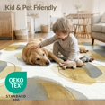 thumbnail image 4 of ODIKA Neutral Para Blended Overlapping Shapes Dining Under Table Tapetes Non-Slip Chair-Friendly for Home Office, Hallway, Laundry Room, 4 of 7