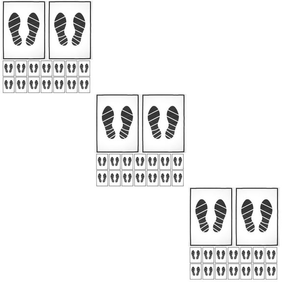 Set of 3 Disposable Car Floor Mat Paper (black and White) 30pcs Mats for Truck Automotive