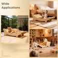 thumbnail image 2 of Large Sisal Cat Scratcher Bed, 19.7 x 13 x 6.7 in Wooden Cat Furniture, E0 Grade Solid Wood Cat Hammock Lounge Chair, Beige Cat Scratching Board Bed for Playing, Relaxing, 2 of 5