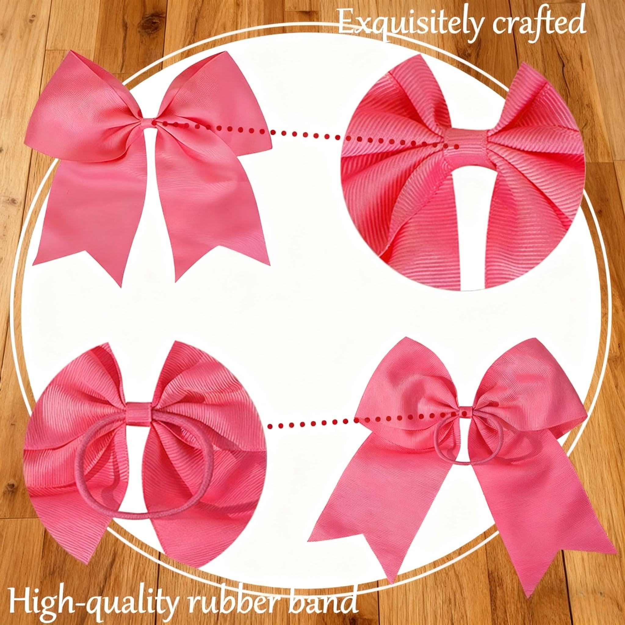 12 Pcs 8inch Large Satin Hair Bows for Toddlers & Girls 3-12 Years, Grosgrain Ribbon Hair Clips for School Parties
