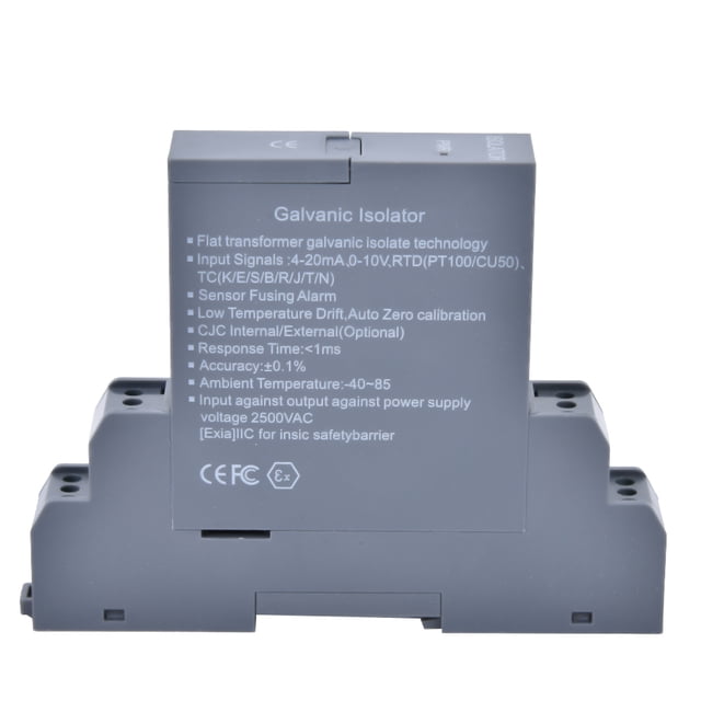 Transmisor aislador de señal de voltaje y corriente GLC, 1 entrada, 1 salida, distribuidor de energía enchufable, CC 0-10 V
